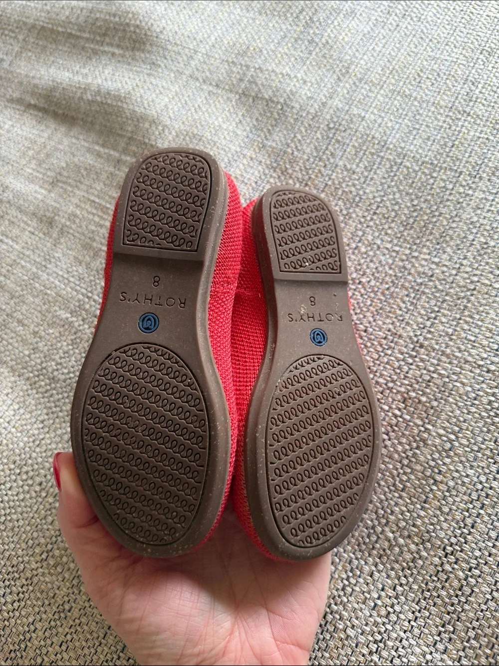 Rothy's Red Knit Mary Jane Kids Shoes